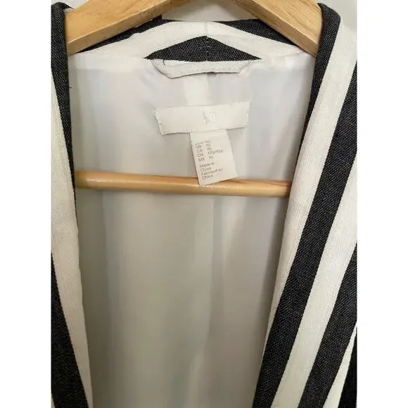 H&M Stripped Casual Blazer Size 10 - Picture 4 of 7